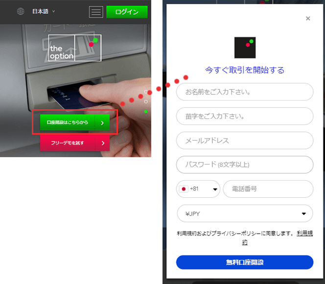 オプションビット(Optionbit)の口座開設方法手順