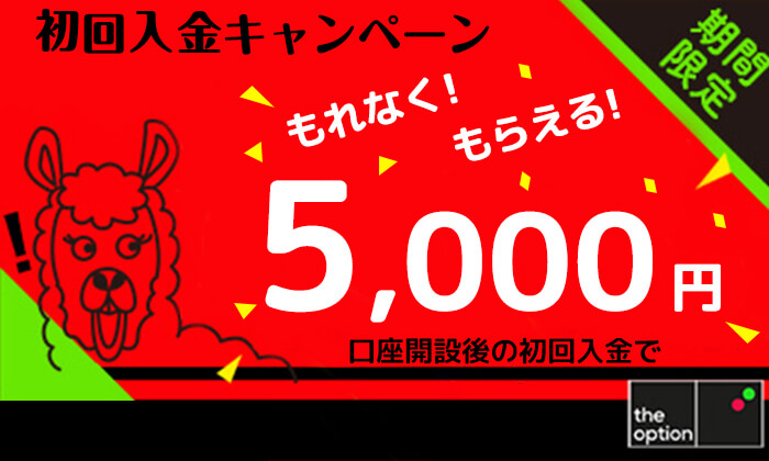 ザオプション初回入金キャッシュバック